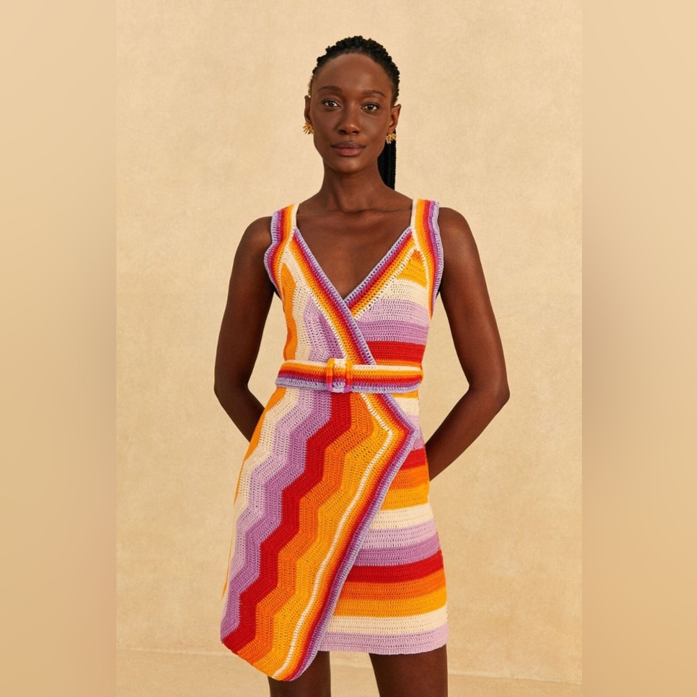 Farm Rio Crochet Mini Dress - Picture 2 of 10
